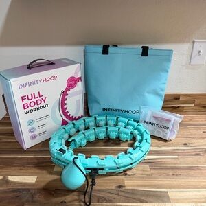 Infinity Hoop Adjustable Weighted Fitness Hoop in Teal